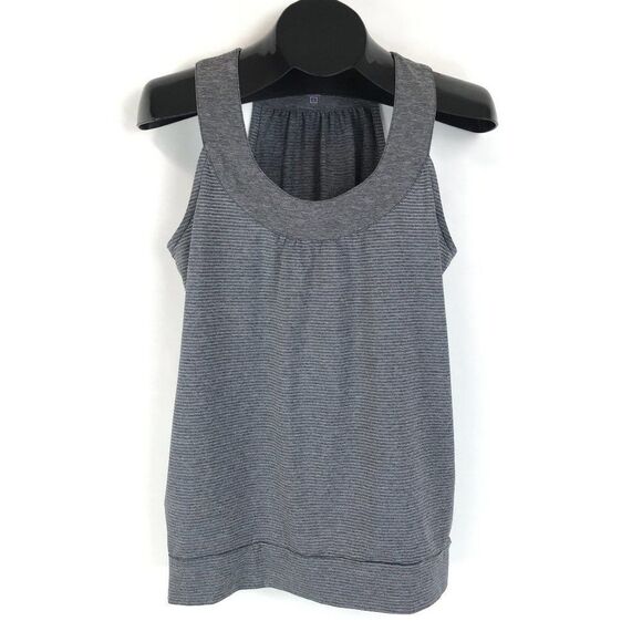 Eddie Bauer Travex Striped Racerback Tank Women’s Small Gray Sleeveless Active - Picture 1 of 11